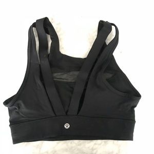 Lululemon Black Mesh Sports Bra